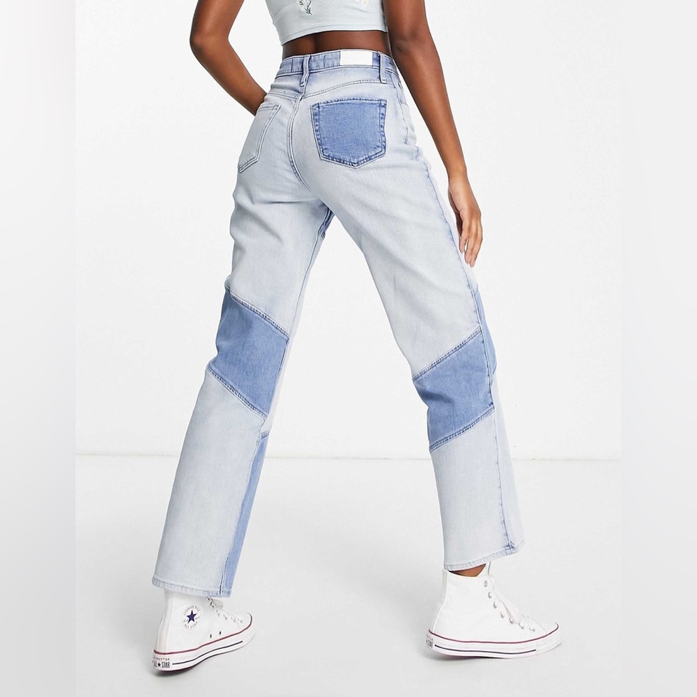 Hollister high rise dad jean in patchwork denim - Picture 2 of 4